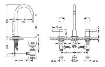 Смеситель для раковины Jorger Charleston Square 634.30.300.020 золото