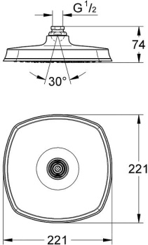 Верхний душ Grohe Grandera 27974DA0 теплый закат глянец