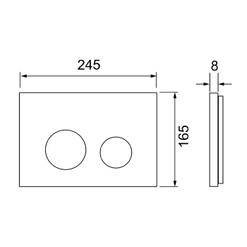 Пластиковая панель смыва для унитаза TECEspring loop черная матовая S240925