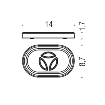 Мыльница настольная Colombo Road хром B8040.CR