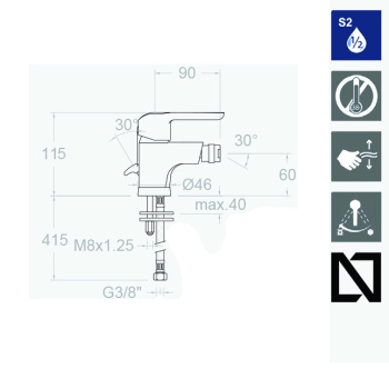 Смеситель для биде Ramonsoler Ypsilon 6603