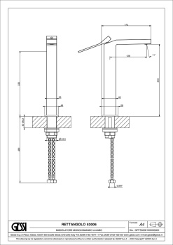 Смеситель для раковины Gessi Rettangolo K 53006.706 черный