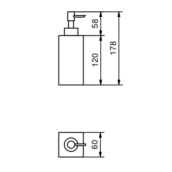 Дозатор для жидкого мыла Fantini Linea настольный, хром 92 02 7752