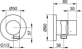 Шланговое подключение Keuco Ixmo 59548010201