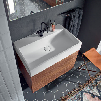 Burgbad Crono Раковина 81x50 см, 1 отв., цвет: белый MWDU081C0001*1