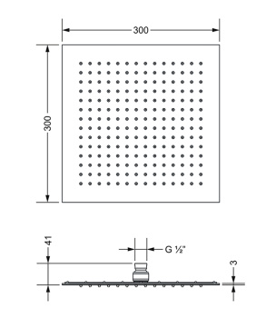 Верхний душ Jorger Turn 649.13.975.000 chrome