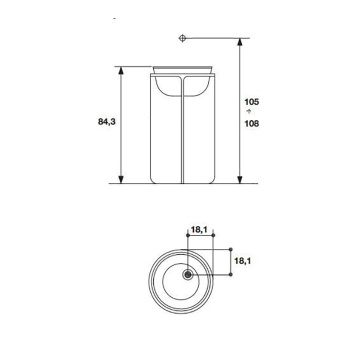 Отдельностоящая раковина Falper Controstampo 460х460х843 CRISTALPLANT, corten WA704601000CO