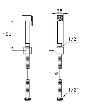 Гигиенический душ Stella Stella 309Q, хром BQ 03125 CR00