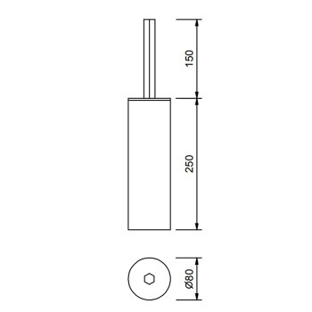 Ершик напольный Fantini Venezia Matt Gun Metal PVD 94 P5 7821