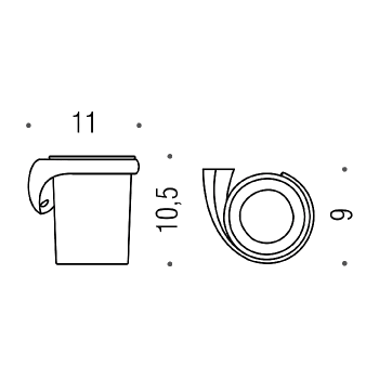 Стакан подвесной Colombo Link SX, хром/матовое стекло B2402S.CR-VAN