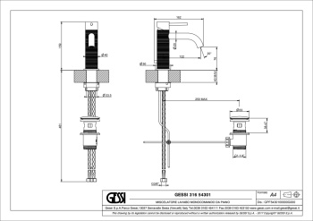 Смеситель для раковины Gessi 54301.708 медь