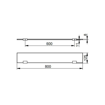 Полочка стеклянная Keuco Moll 12710015800 хром