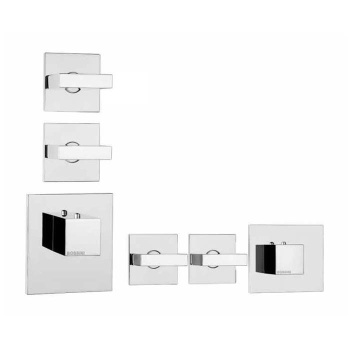 Bossini Rectangular Термостат для душа, встраиваемый, с девиаторм/запорным вентилем на 2 - 4 выхода,