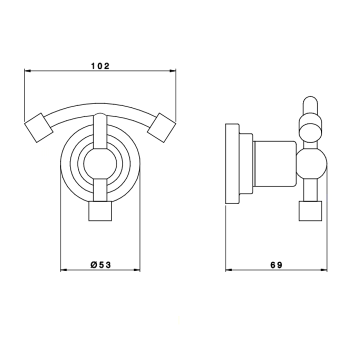 Крючок Nicolazzi Monte Croce для одежды 1481CR27