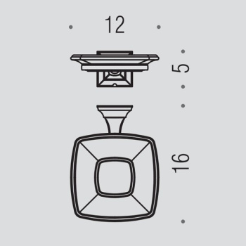 Мыльница подвесная Colombo Portofino хром/матовое стекло B3201.CR-VAN