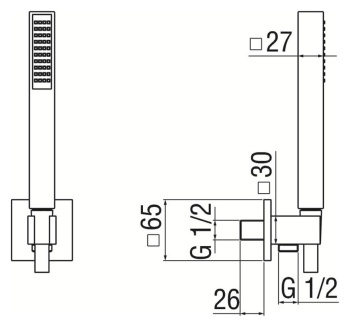 Шланговое подсоединение Nobili AD146/30BM черное