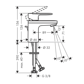 Смеситель для раковины Hansgrohe Vernis Blend 71570000 хром