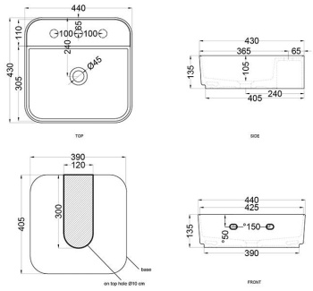 Раковина накладная/подвесная Cielo Shui Comfort SHCOLAQF PL 44 см голубой