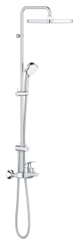 Душевая система GROHE Tempesta Cosmopolitan 250 CUBE с однорычажным смесителем для ванны, излив 202 мм, хром 26693000