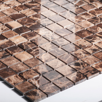 Мозаика натуральный мрамор Starmosaic Classic 20x20 Dark Emperador Polished (jmst023) 305x305x4 шт