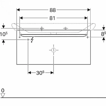 Тумба с раковиной Geberit MyDay 824100000+125400600