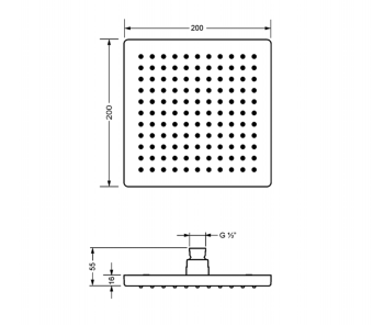 Верхний душ Jorger 649.13.970.000 chrome
