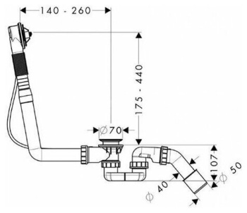 Слив-перелив Kaldewei 687772080001 хром