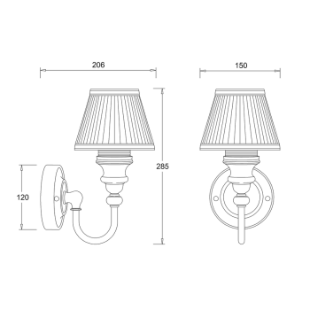 Декоративный светильник с абажуром Burlington BL22 хром