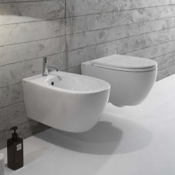 Унитаз подвесной Globo 4All Унитаз подвесной 54 см безободковый крепление в комплекте цвет bi (Bianco) MDS03BI