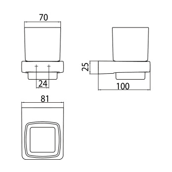 Стакан подвесной Emco Trend,, хром 0220 001 00