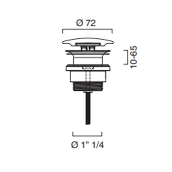 Слив для раковины Catalano без перелива, цвет белый матовый 9050500021/9050600021
