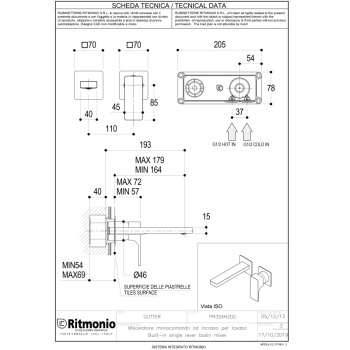 Смеситель для раковины Ritmonio Glitter PR32AL202CRL хром