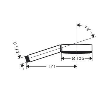 HANSGROHE PULSIFY Ручной душ, Eco smart, цвет черный матовый/графит