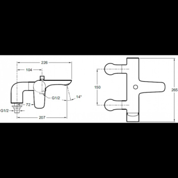 Смеситель для ванны Jacob Delafon Aleo E72283-CP