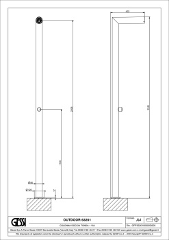 Душевая стойка Gessi Outdoor 63201.299 Matte Black