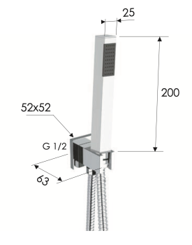 Душевой гарнитур Daniel A547Q495DP золото брашированное
