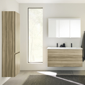 Burgbad Lin20 Комплект мебели 123х49.5х62.2см, подвесной, с раковиной, с 2 ящиками, цвет: Frassino cappuccino decor HSPC040LF5357