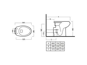 Унитаз напольный для инвалидов Hatria Autonomy Y0CA01