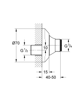 Эксцентрик S-образный Grohe 12400000