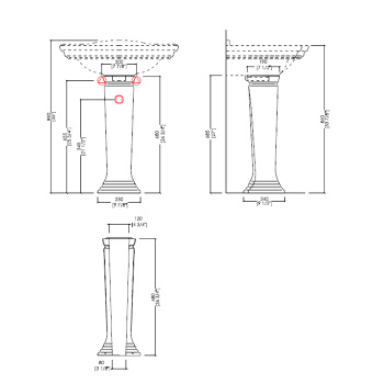Раковина Devon&Devon Westminster 69х49 с 3 отверстиями под смеситель белый IBLG3FWES