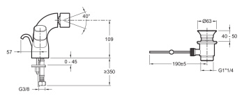 Смеситель Jacob Delafon Talan E10088RU-CP для биде