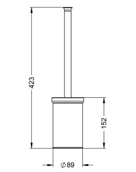 Ершик туалетный Jorger Valencia 638.00.001.000 chrome
