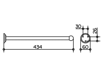 Полотенцедержатель Keuco Astor 2117010000 хром