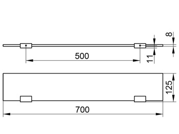 Полка Keuco Edition 400 11510015700 хром