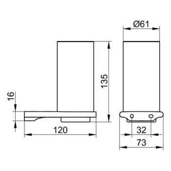 Стакан Keuco Edition 400 11550139000 хром черный шлифованный