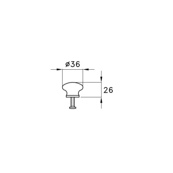 Мебельная ручка Stella Roma D36 мм. 1084/36 хром RM 10022 CR00