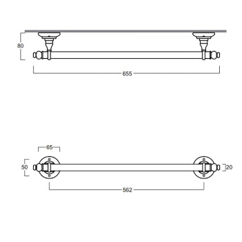 Полотенцедержатель SIMAS Victoria (уценка - товар с экспозиции)