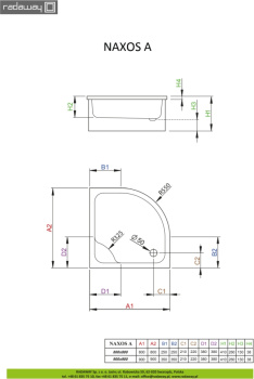 Душевой поддон Radaway Naxos A 800 SBA8841-1