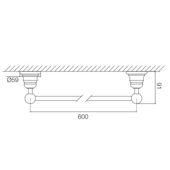 Полотенцедержатель Fima Carlo Frattini Victory 600, хром F6060/60CR