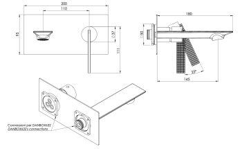 Смеситель для раковины Daniel Club ANC632KBOIL бронза масляная